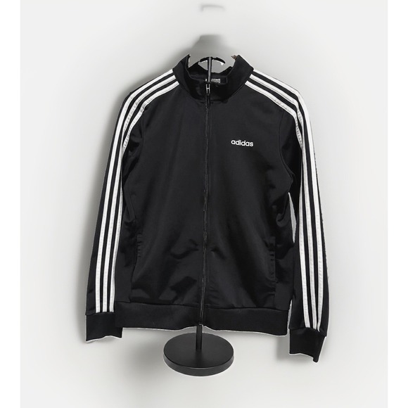 adidas Other - Adidas Track Jacket Men Black Excellent 3-Stripe Full Zip Tricot Sportswear M